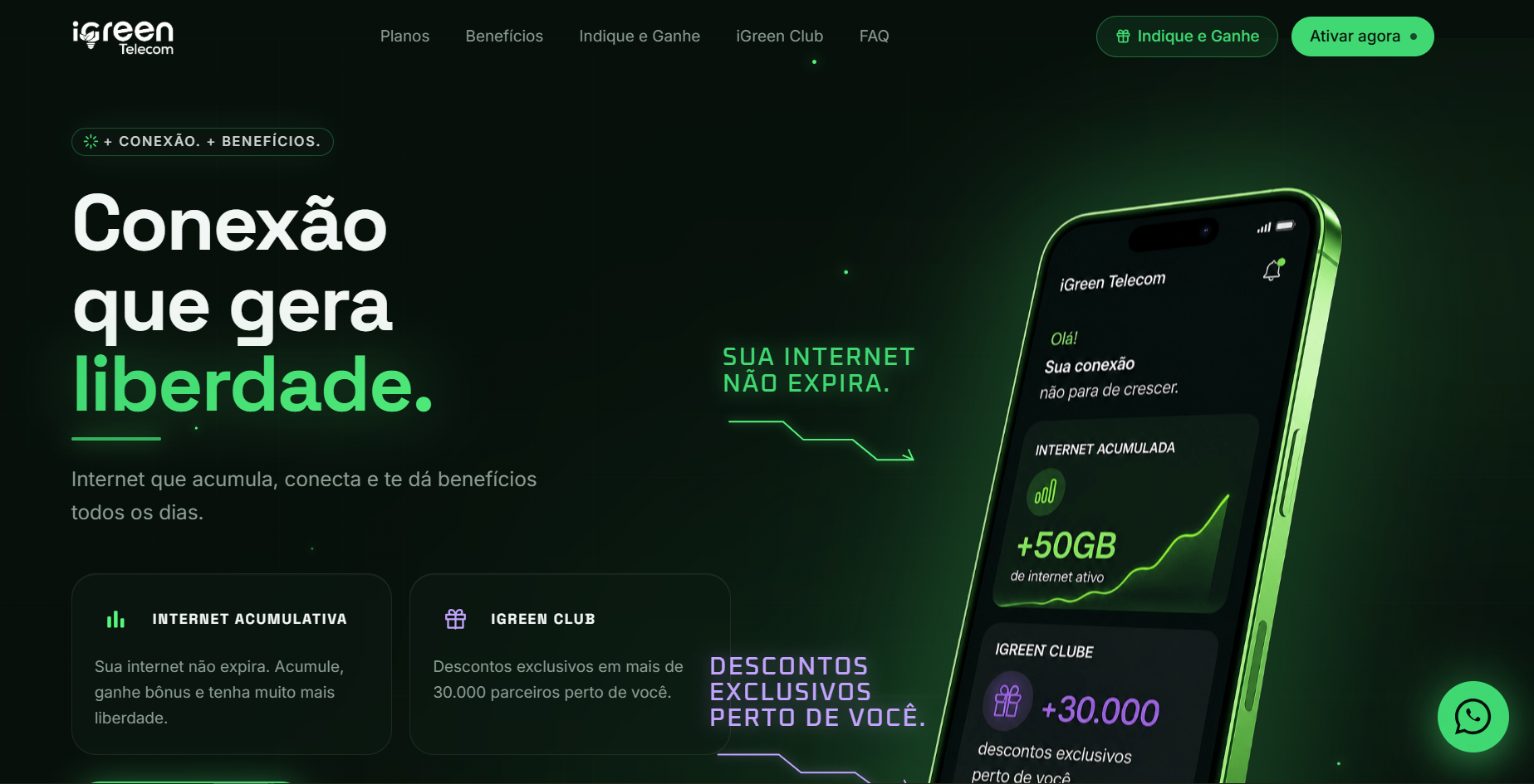 Preview da Página iGreen Telecom