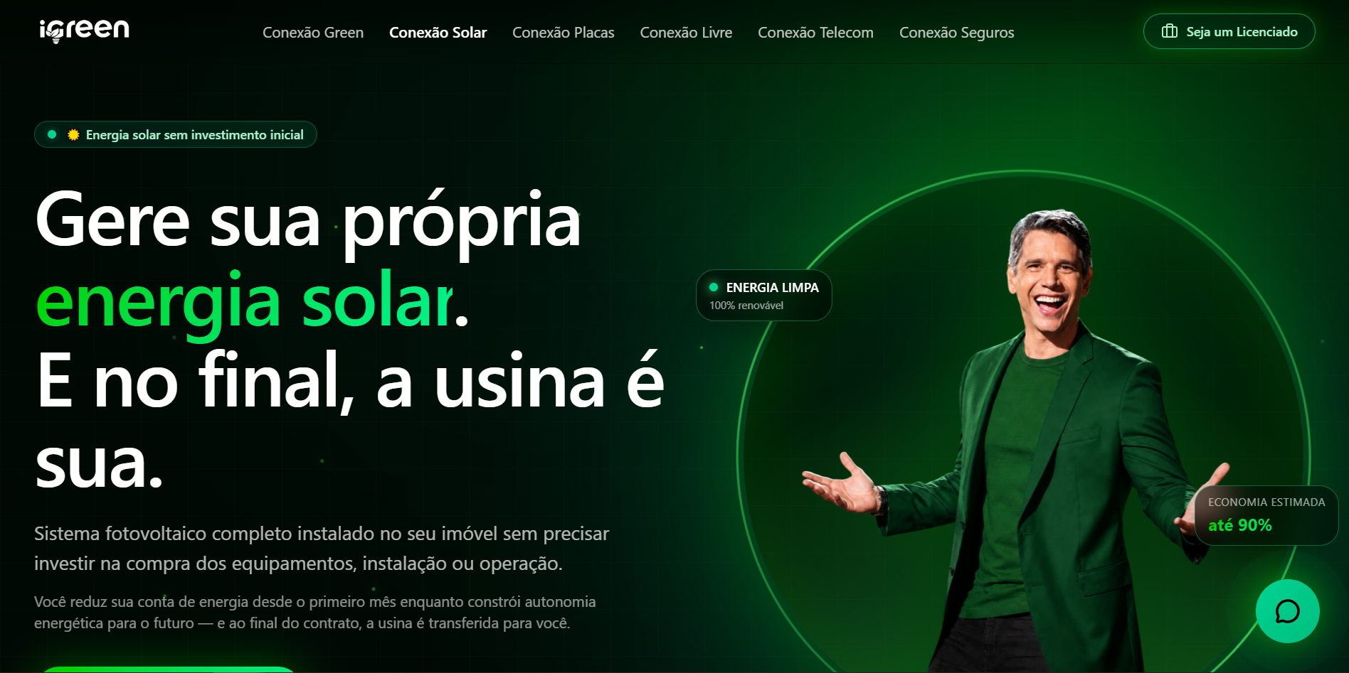 Preview da Página Conexão Solar